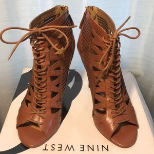 Nine West lace-up heels